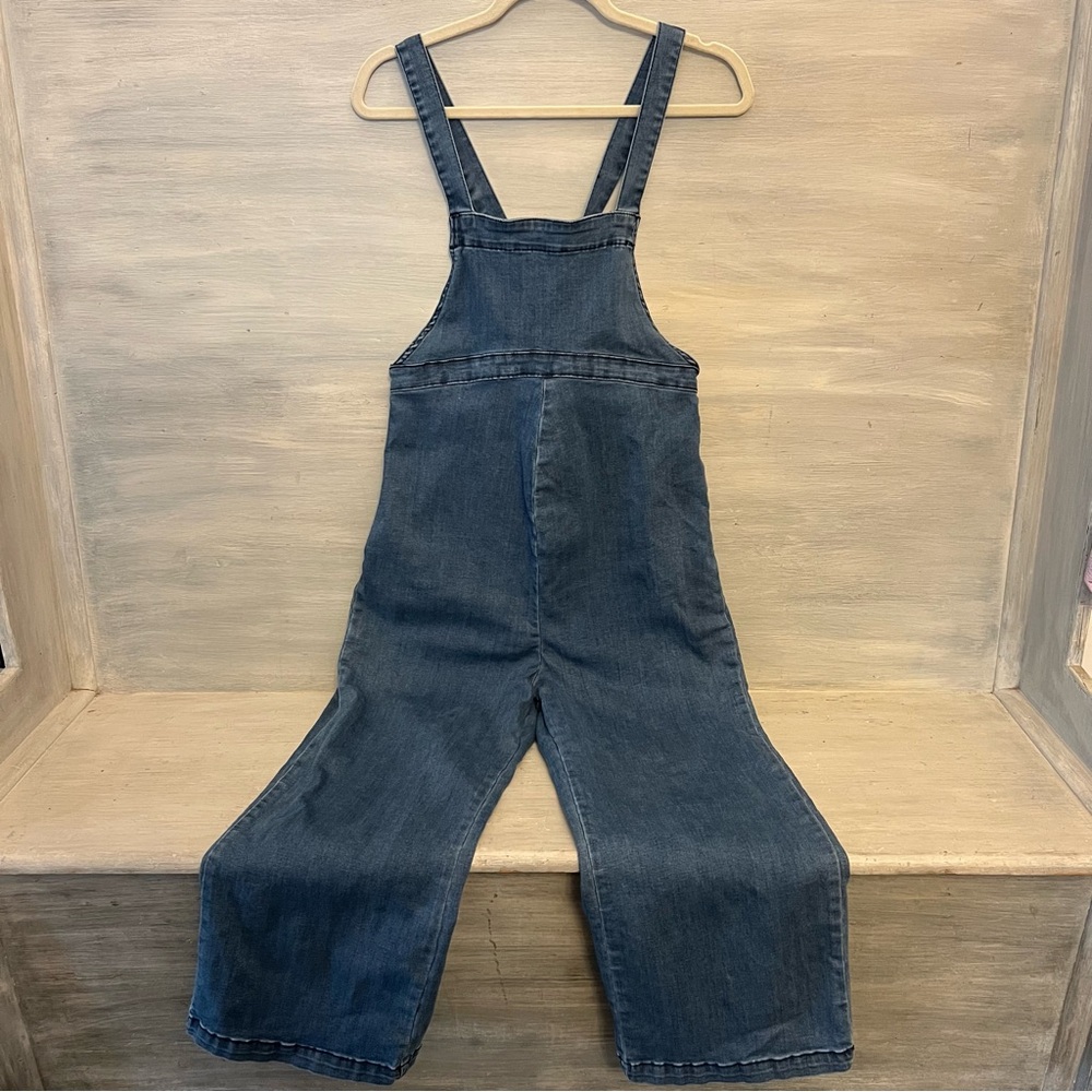 led Luxe Essentials Denim Maternity Bib Overalls XS‎ Good Condition